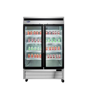 MCF8703ES — 55"-Wide Two (2) Glass Swing-Door S/S Bottom-Mount Merchandiser Freezer
